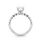 Beaded & Bezel Set Engagement Ring