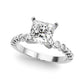 Beaded & Bezel Set Engagement Ring