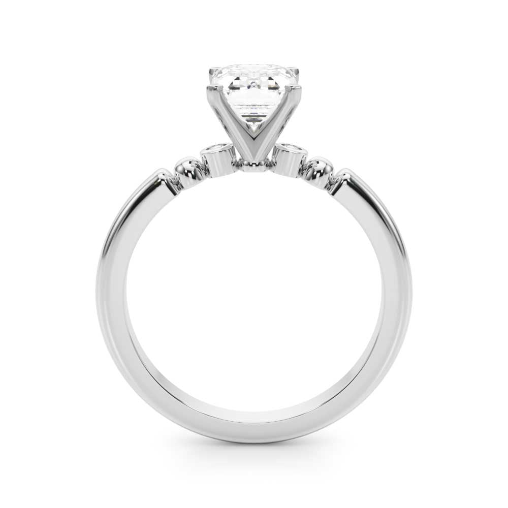 Beaded & Bezel Set Engagement Ring