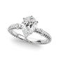 Twisting Diamond Accented Engagement Ring