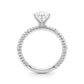 Twisting Diamond Accented Engagement Ring