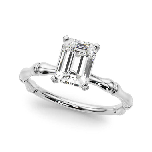 Bamboo Style Engagement Ring
