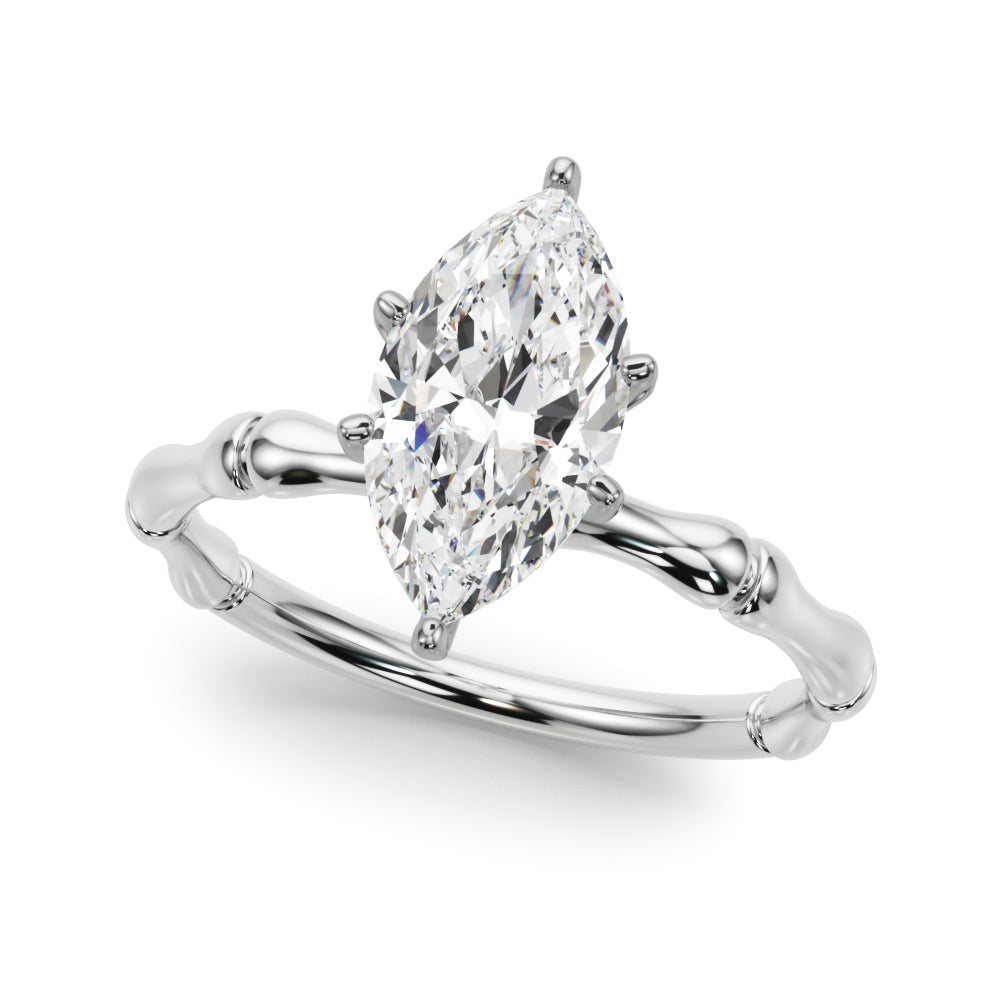 Bamboo Style Engagement Ring