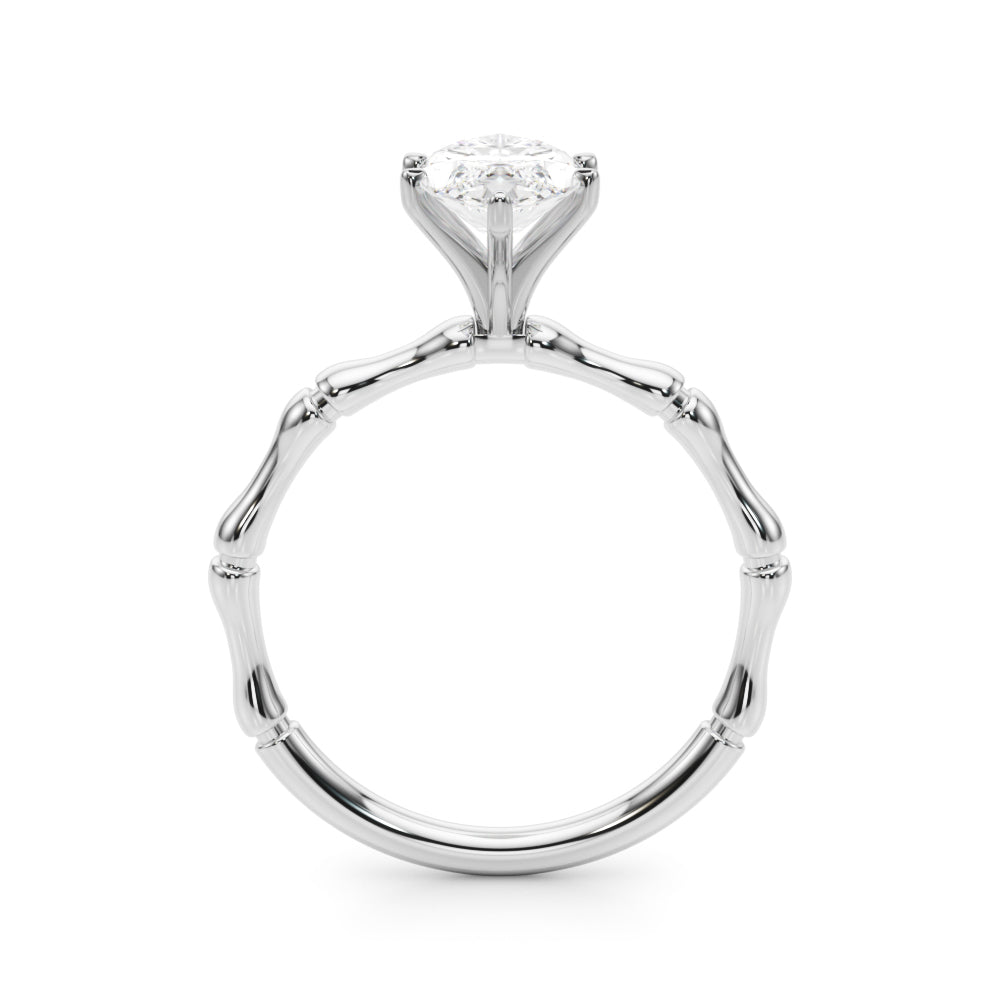 Bamboo Style Engagement Ring
