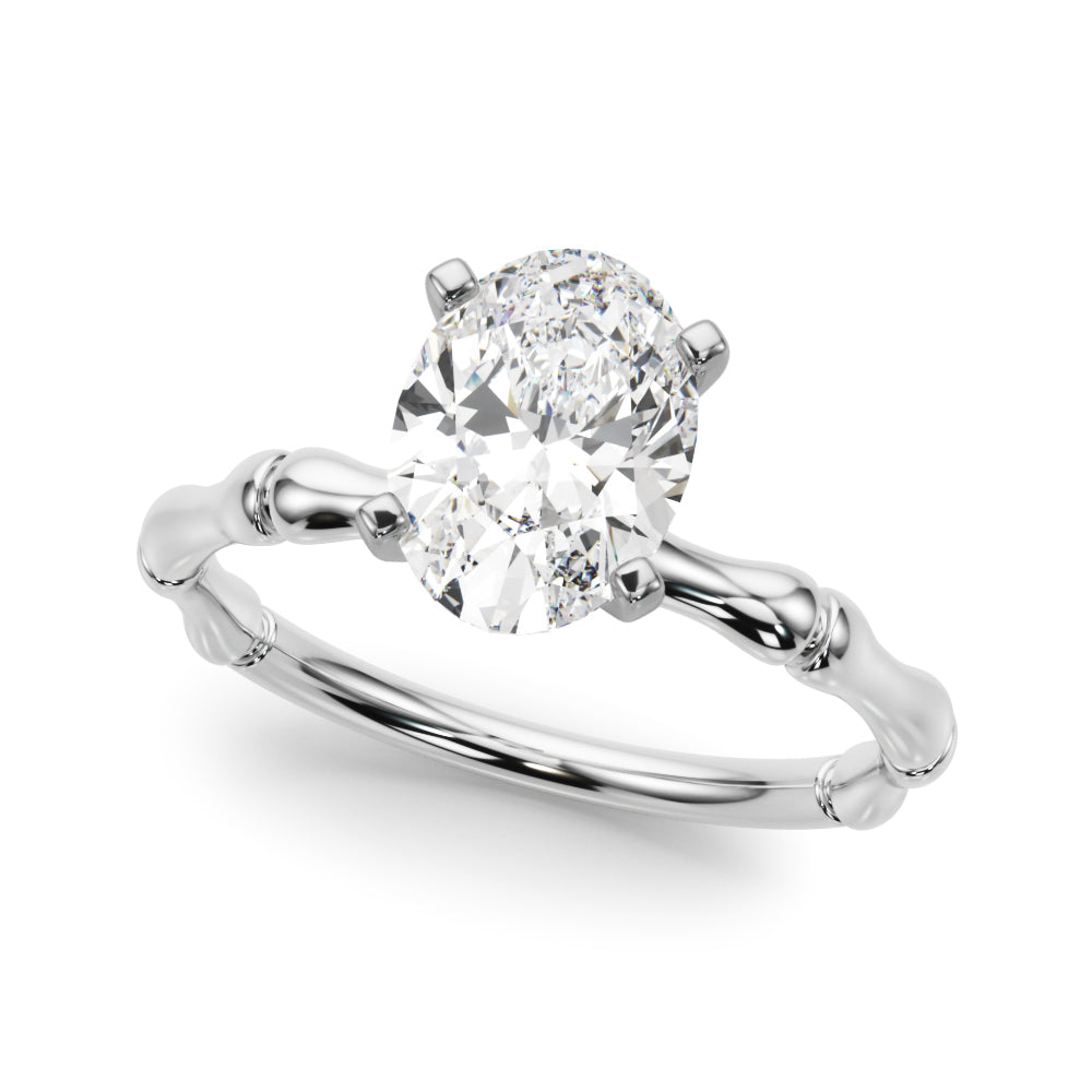 Bamboo Style Engagement Ring