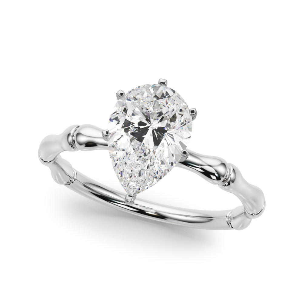 Bamboo Style Engagement Ring