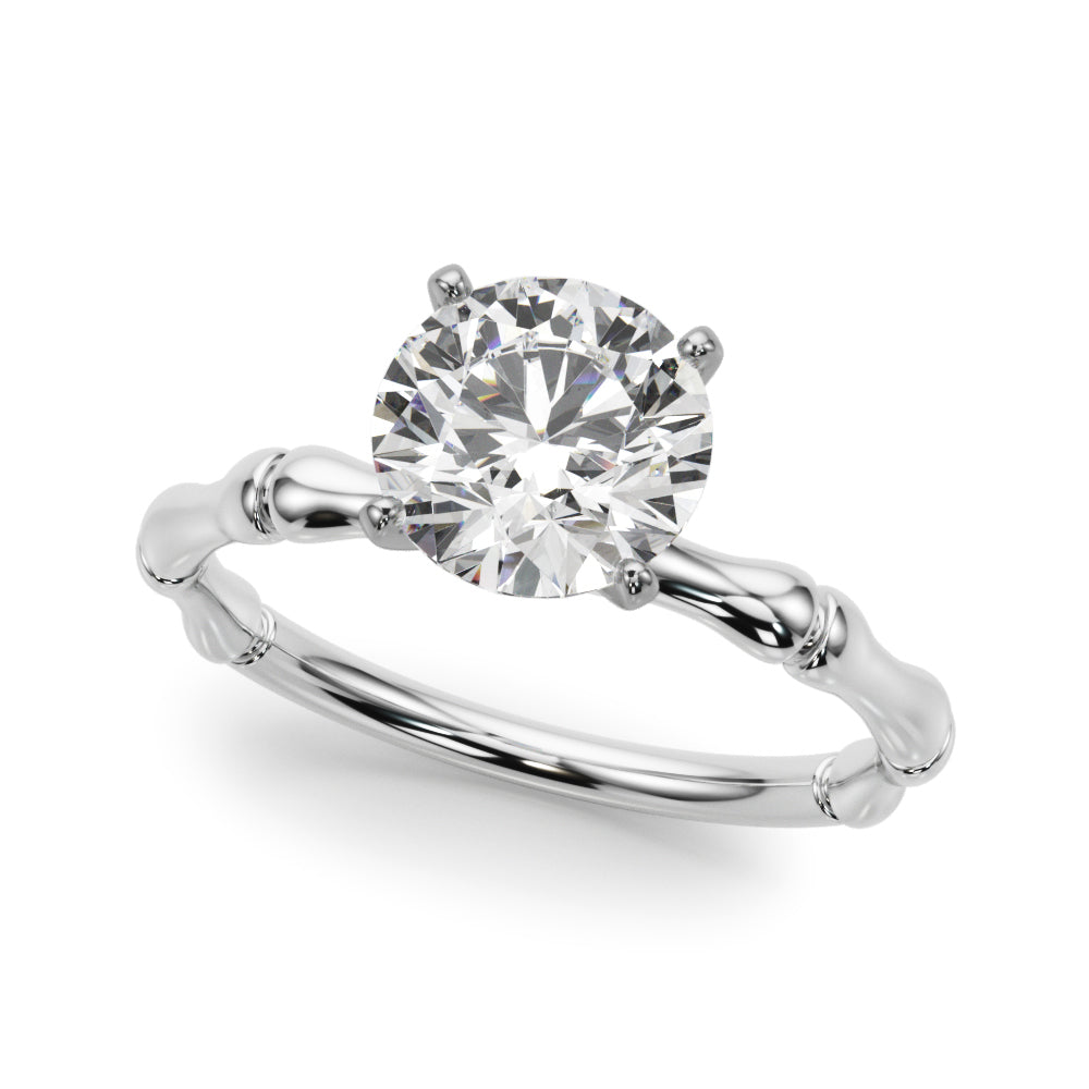 Bamboo Style Engagement Ring