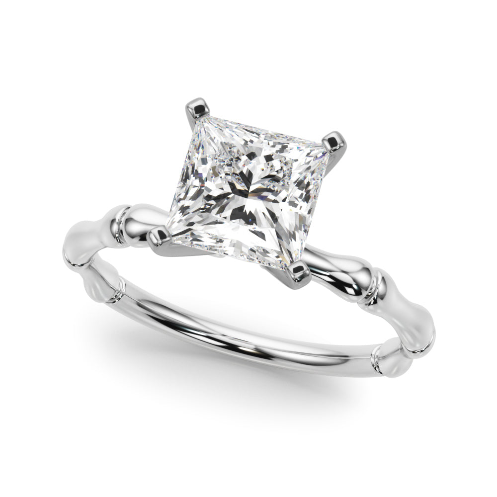 Bamboo Style Engagement Ring