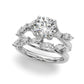 Marquise Accented Contemporary Engagement Ring