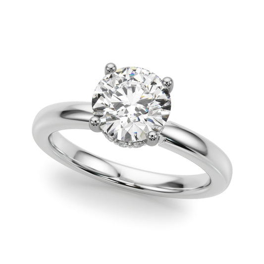 Contemporary Solitaire Engagement Ring