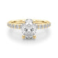 Single Row Oval Engagement Ring
