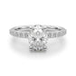 Single Row Oval Engagement Ring
