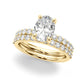 Single Row Oval Engagement Ring