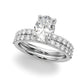 Single Row Oval Engagement Ring