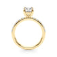 Single Row Oval Engagement Ring
