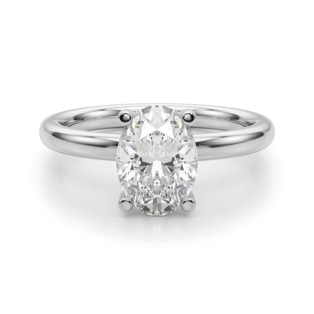 Solitaire Oval Engagement Ring
