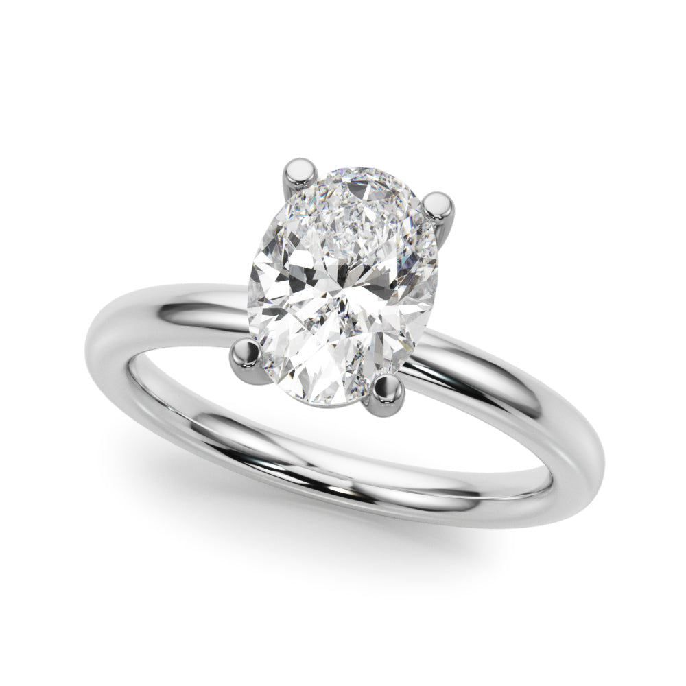 Solitaire Oval Engagement Ring