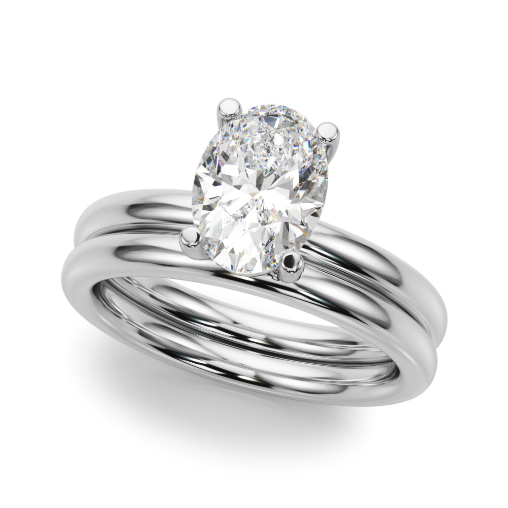 Solitaire Oval Engagement Ring