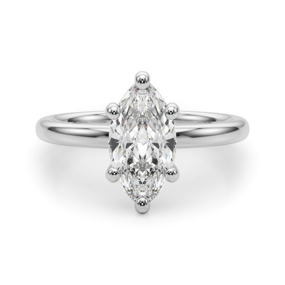 Solitaire Marquise Engagement Ring