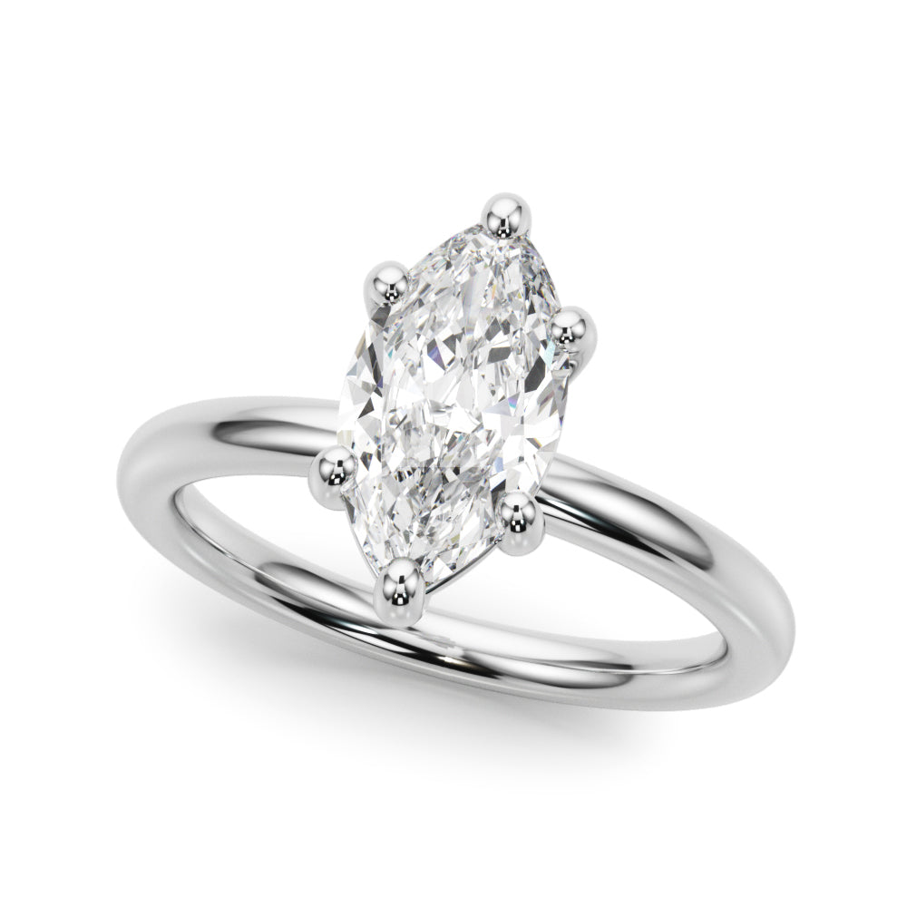 Solitaire Marquise Engagement Ring