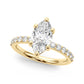 Single Row Marquise Engagement Ring