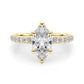 Single Row Marquise Engagement Ring