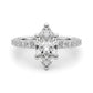 Single Row Marquise Engagement Ring