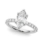 Single Row Marquise Engagement Ring