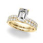 Single Row Emerald Cut Engagement Ring