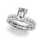 Single Row Emerald Cut Engagement Ring