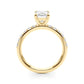 Single Row Emerald Cut Engagement Ring