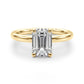 Solitaire Emerald Cut Engagement Ring