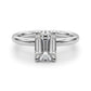 Solitaire Emerald Cut Engagement Ring