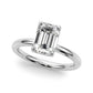 Solitaire Emerald Cut Engagement Ring