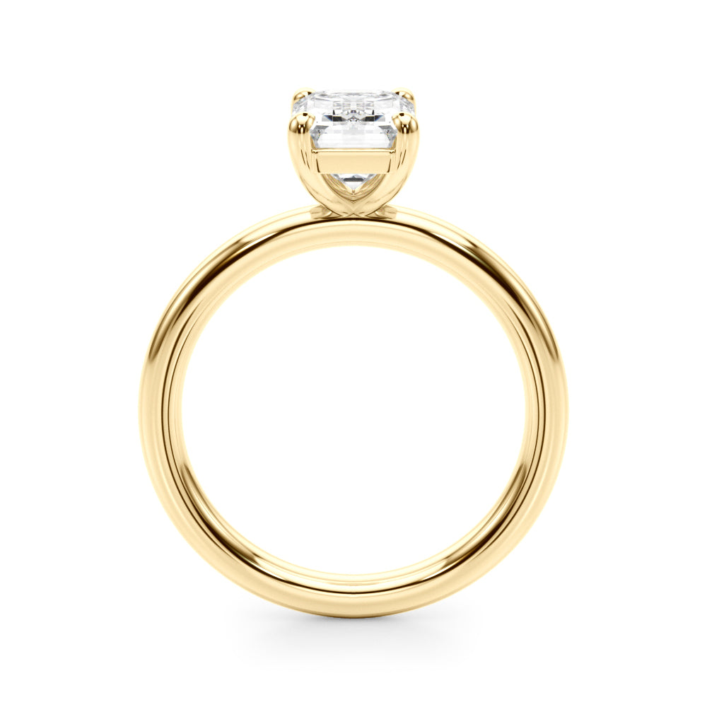 Solitaire Emerald Cut Engagement Ring