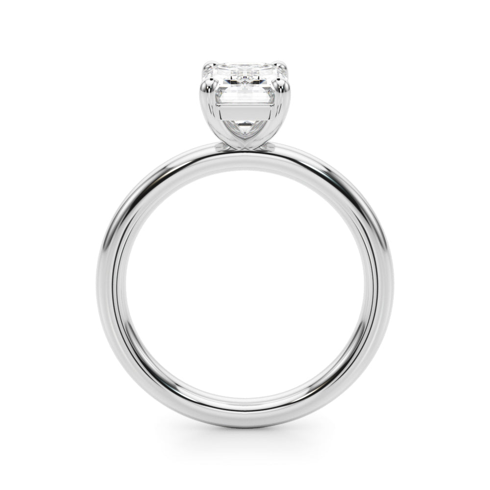 Solitaire Emerald Cut Engagement Ring