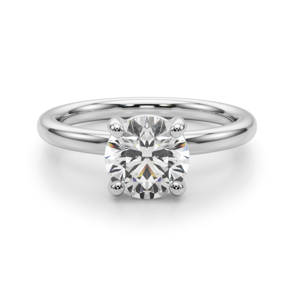 Solitaire Round Engagement Ring