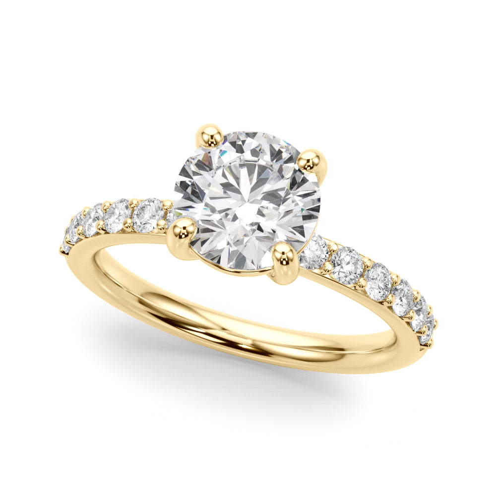 Single Row Round Engagement Ring