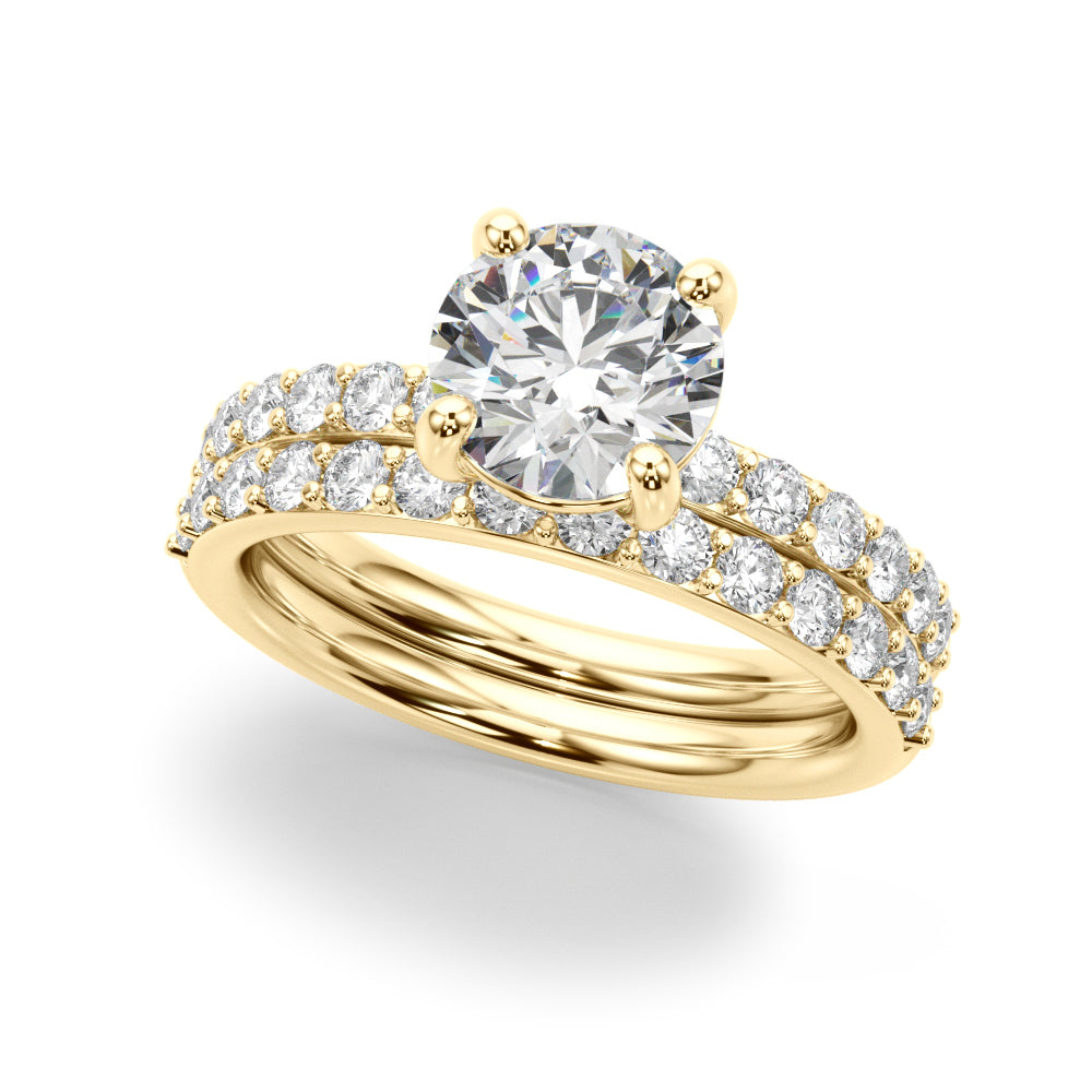 Single Row Round Engagement Ring