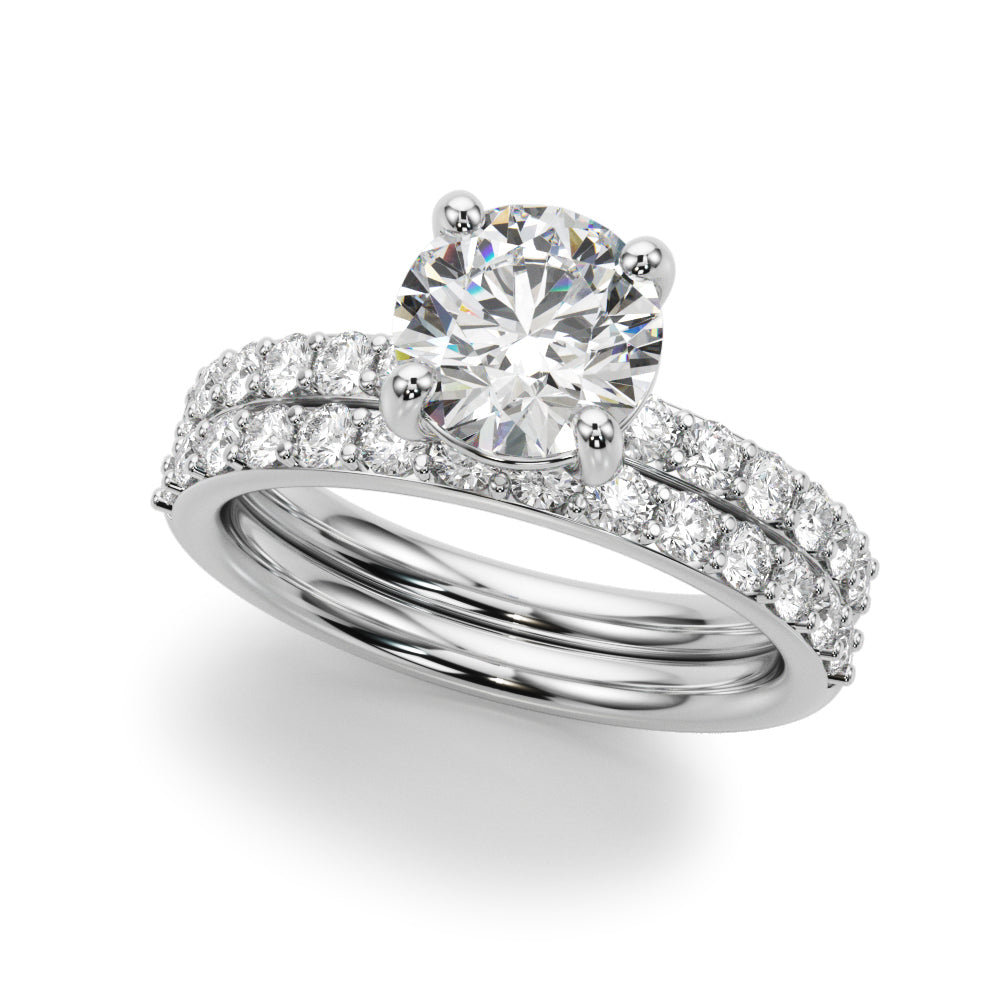 Single Row Round Engagement Ring