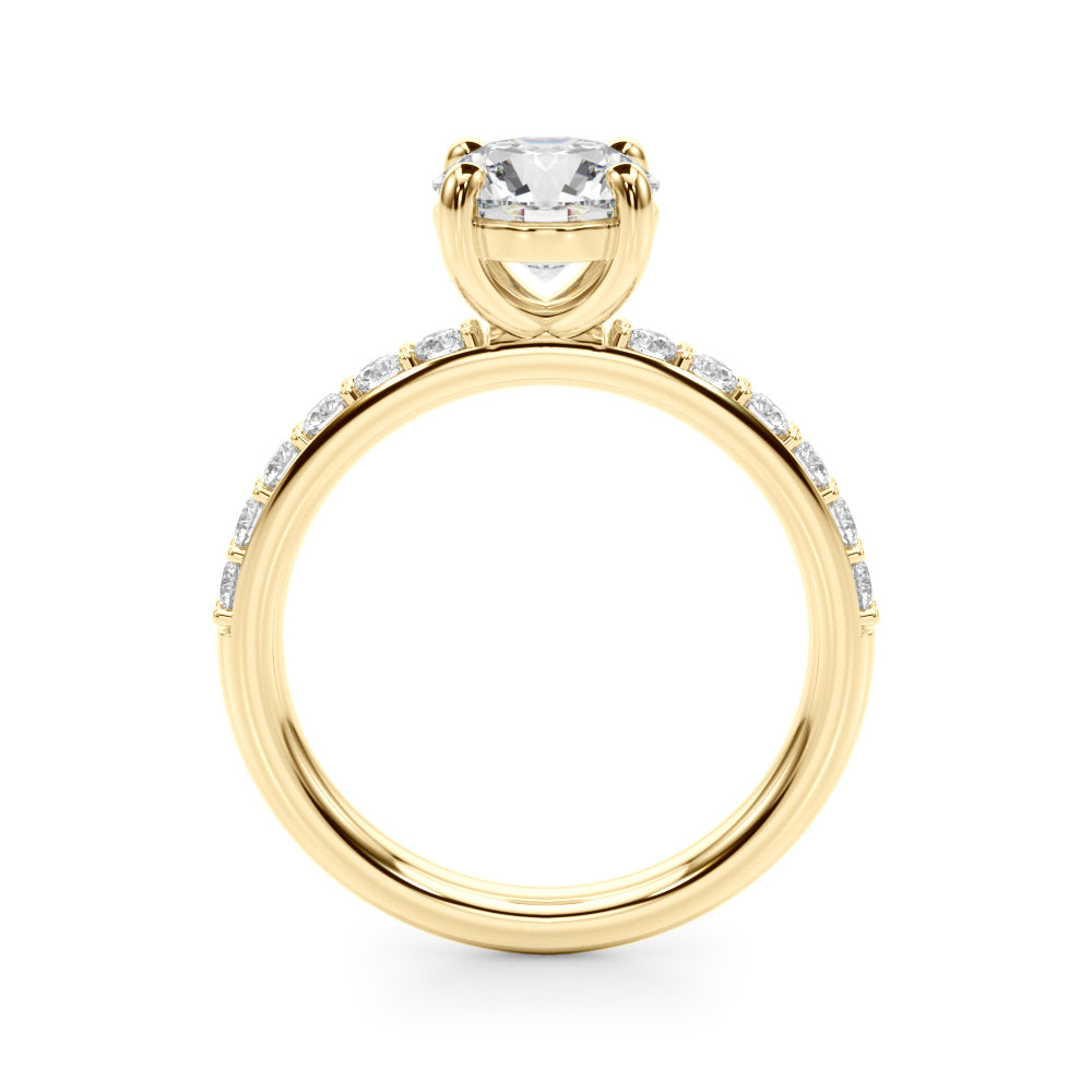Single Row Round Engagement Ring