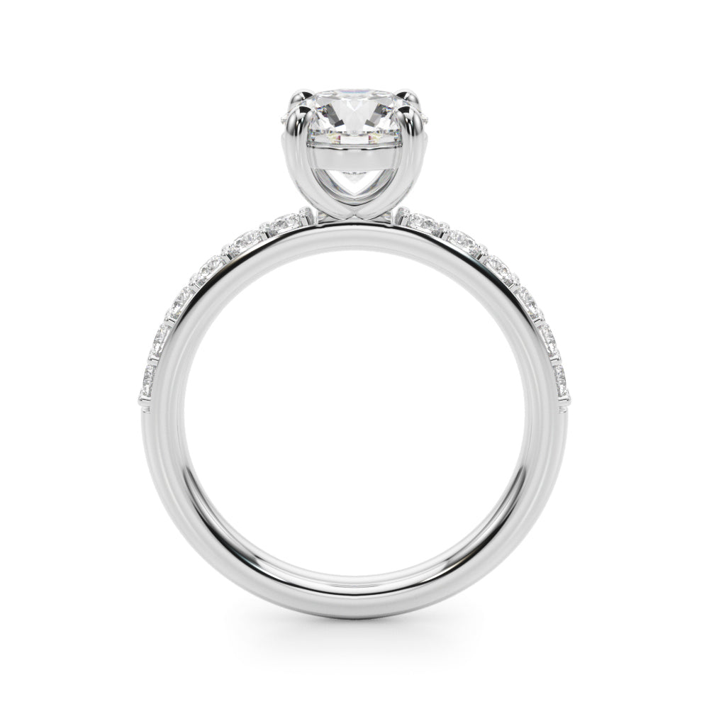 Single Row Round Engagement Ring