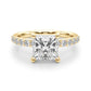 Single Row Princess Cut Engagement RIng