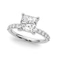 Single Row Princess Cut Engagement RIng