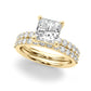 Single Row Princess Cut Engagement RIng