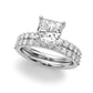 Single Row Princess Cut Engagement RIng