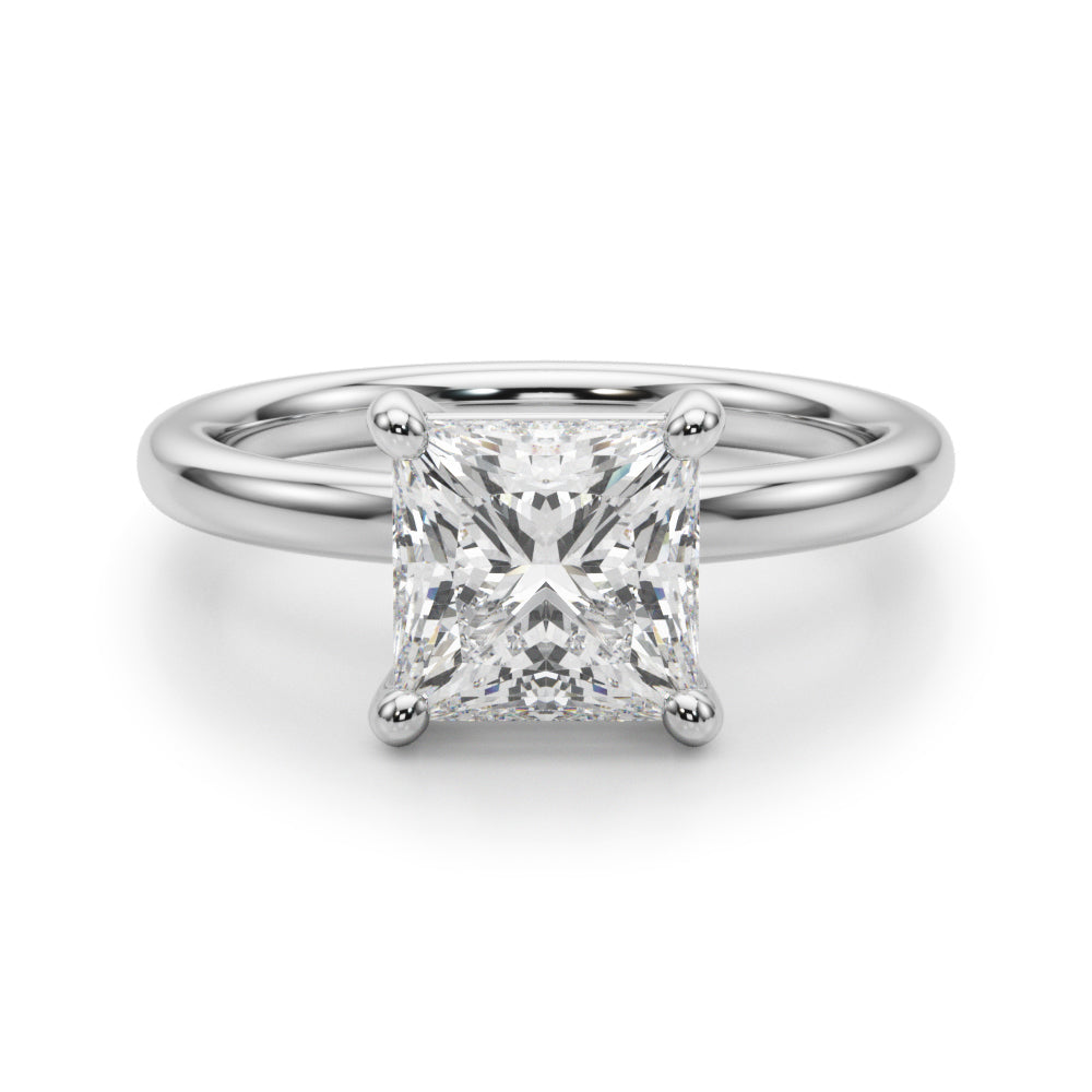 Solitaire Princess Cut Engagement Ring