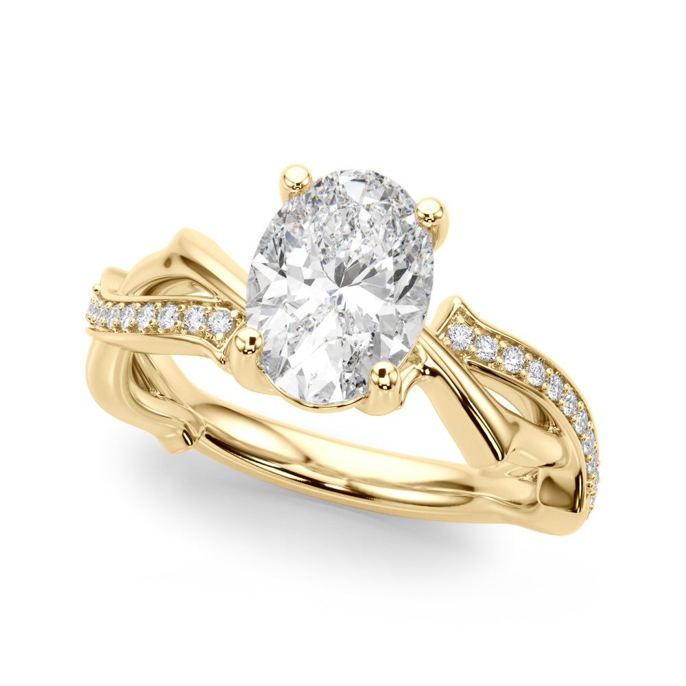 Nature Inspired Oval Engagement Ring