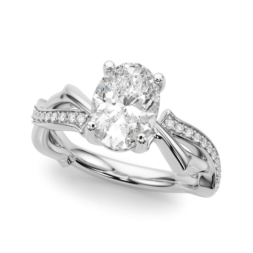 Nature Inspired Oval Engagement Ring