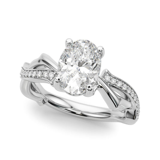 Nature Inspired Oval Engagement Ring